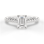 Dana Emerald Cut Lab Grown Diamond 14Kt White Gold Engagement Ring