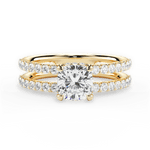 Christie Cushion Cut Lab Grown Diamond 18Kt Yellow Gold Engagement Ring