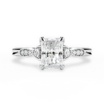 Cassie Radiant Cut Lab Grown Diamond Platinum Engagement Ring