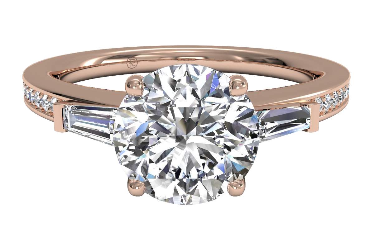 Katie Round Cut Lab Grown Diamond 18Kt Rose Gold Engagement Ring