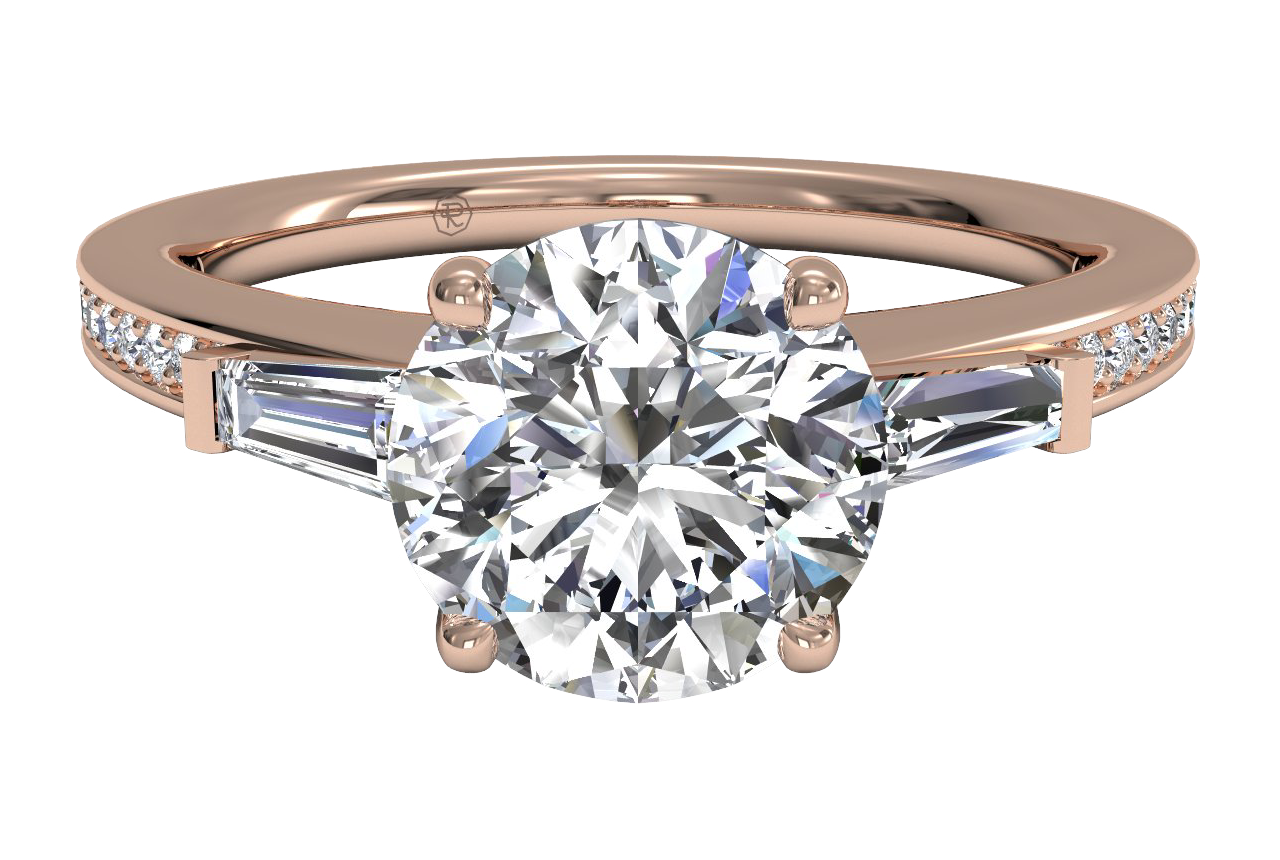 Katie Round Cut Lab Grown Diamond 18Kt Rose Gold Engagement Ring