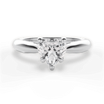 Beverly Heart Cut Lab Grown Diamond 18Kt White Gold Engagement Ring