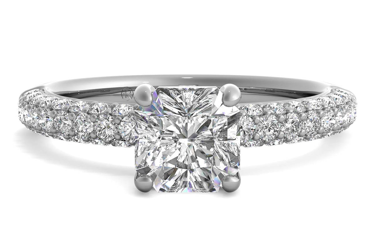 Kylie Radiant Cut Lab Grown Diamond 14Kt White Gold Engagement Ring