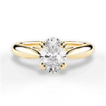 Gillian Oval Cut Lab Grown Diamond 18Kt Yellow Gold Engagement Ring