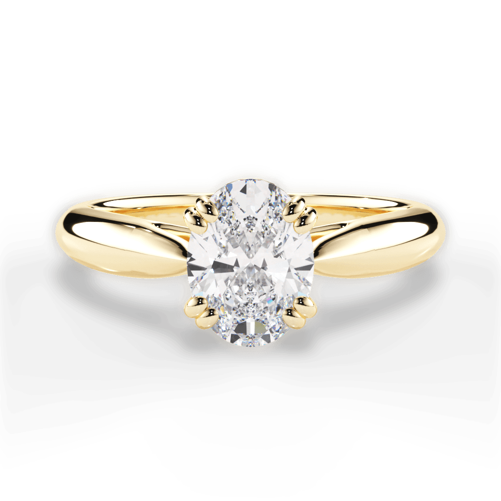 Gillian Oval Cut Lab Grown Diamond 18Kt Yellow Gold Engagement Ring