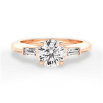 Emily Round Cut Lab Grown Diamond 18Kt Rose Gold Engagement Ring
