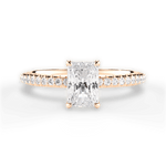 Giselle Radiant Cut Lab Grown Diamond 18Kt Rose Gold Engagement Ring