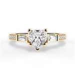 Katie Heart Cut Lab Grown Diamond 18Kt Yellow Gold Engagement Ring