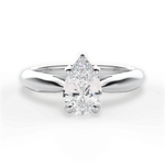 Beverly Pear Cut Lab Grown Diamond 18Kt White Gold Engagement Ring