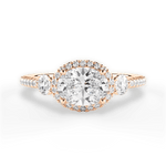 Kara Oval Cut Lab Grown Diamond 18Kt Rose Gold Engagement Ring