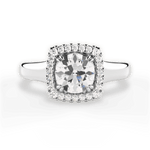 Jasmin Round Cut Lab Grown Diamond Platinum Engagement Ring