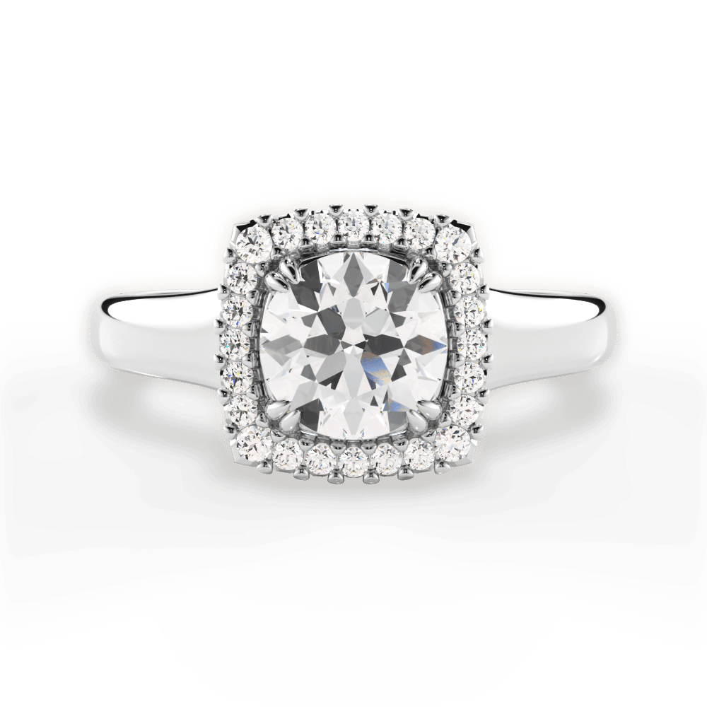 Jasmin Round Cut Lab Grown Diamond Platinum Engagement Ring