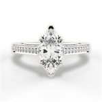 Denise Marquise Cut Lab Grown Diamond Platinum Engagement Ring