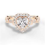 Irene Heart Cut Lab Grown Diamond 18Kt Rose Gold Engagement Ring