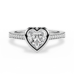Deanna Heart Cut Lab Grown Diamond 14Kt White Gold Engagement Ring