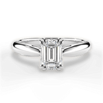 Camila Emerald Cut Lab Grown Diamond 14Kt White Gold Engagement Ring