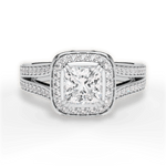 Mackenzie Princess Cut Lab Grown Diamond 14Kt White Gold Engagement Ring