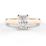 Ariana Radiant Cut Lab Grown Diamond 18Kt Rose Gold Engagement Ring