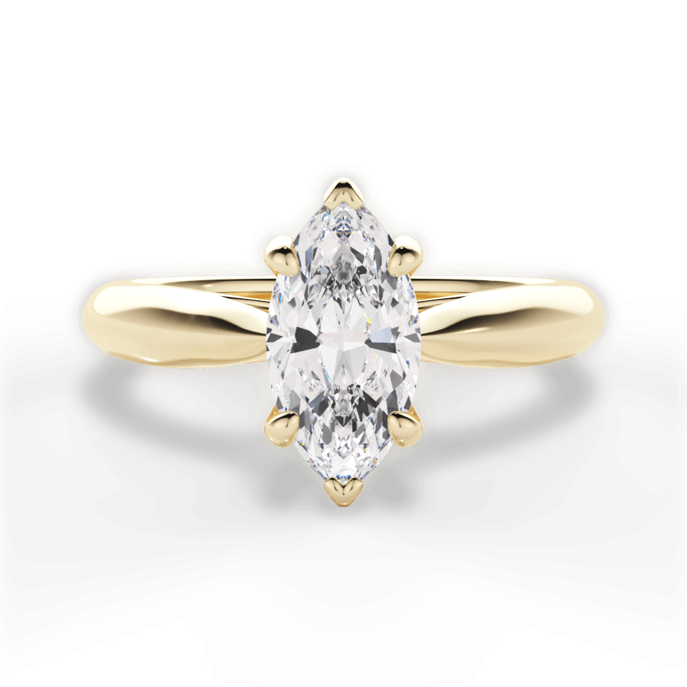Dolores Marquise Cut Lab Grown Diamond 18Kt Yellow Gold Engagement Ring