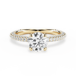 Kristen Round Cut Lab Grown Diamond 18Kt Yellow Gold Engagement Ring