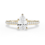 Joan Pear Cut Lab Grown Diamond 18Kt Yellow Gold Engagement Ring