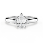 Florence Pear Cut Lab Grown Diamond 14Kt White Gold Engagement Ring