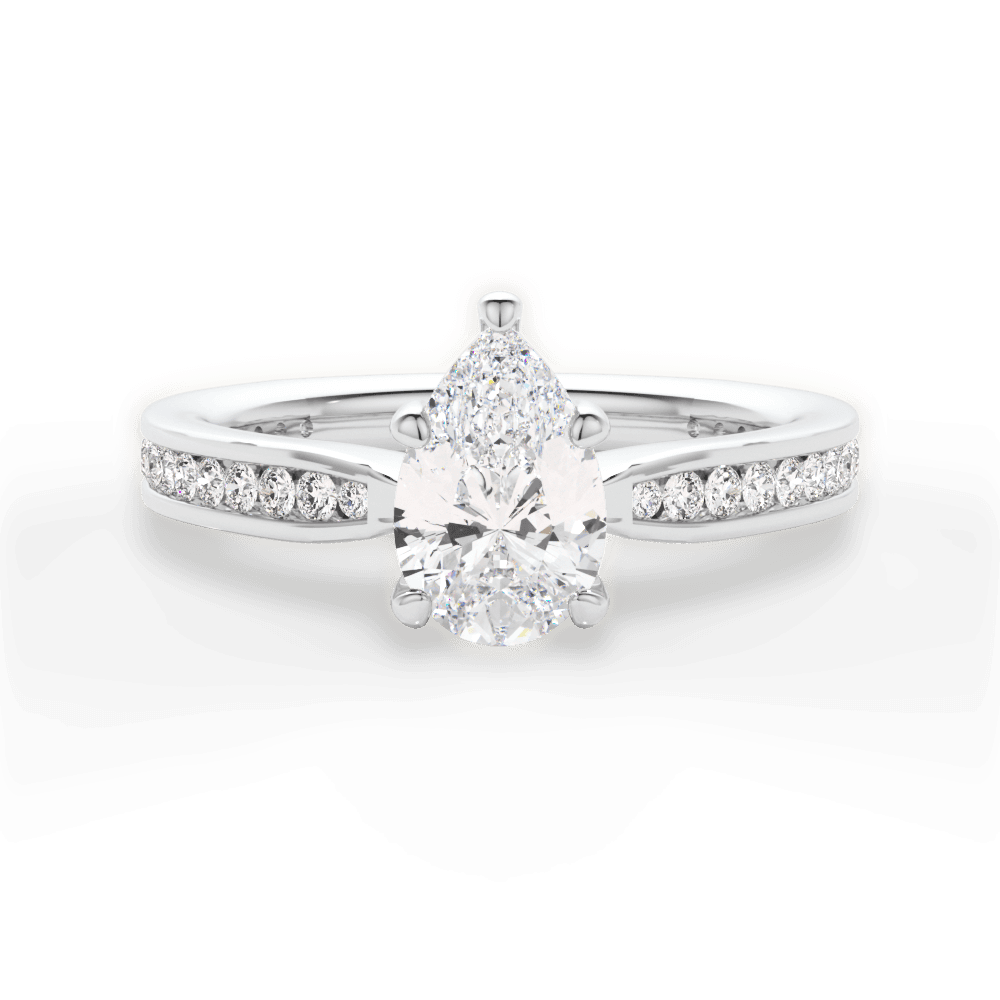 Katelyn Pear Cut Lab Grown Diamond Platinum Engagement Ring