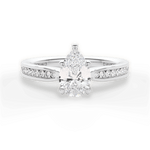 Katelyn Pear Cut Lab Grown Diamond Platinum Engagement Ring