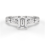 Gabriela Emerald Cut Lab Grown Diamond 18Kt White Gold Engagement Ring