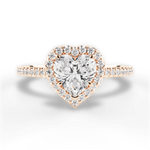 Joanne Heart Cut Lab Grown Diamond 18Kt Rose Gold Engagement Ring