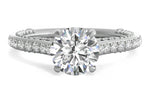 Lindsay Round Cut Lab Grown Diamond Platinum Engagement Ring