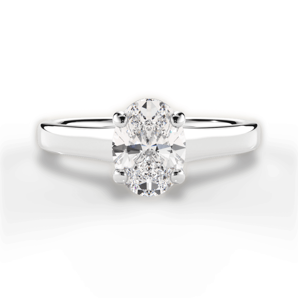 Ariana Oval Cut Lab Grown Diamond Platinum Engagement Ring