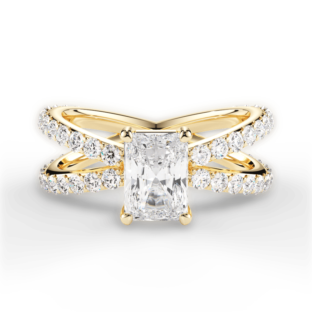 Lauren Radiant Cut Lab Grown Diamond 18Kt Yellow Gold Engagement Ring