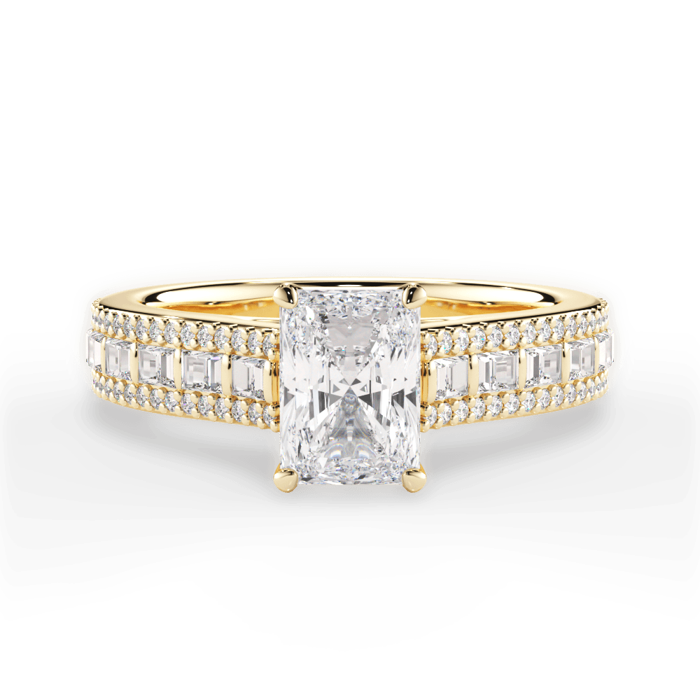 Lynn Radiant Cut Lab Grown Diamond 18Kt Yellow Gold Engagement Ring