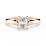 Florence Radiant Cut Lab Grown Diamond 18Kt Rose Gold Engagement Ring