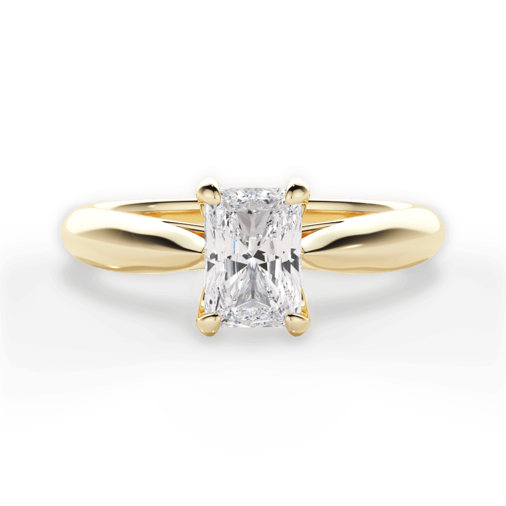 Dolores Radiant Cut Lab Grown Diamond 18Kt Yellow Gold Engagement Ring
