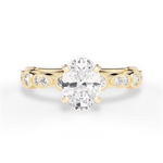 Edith Oval Cut Lab Grown Diamond 18Kt Yellow Gold Engagement Ring