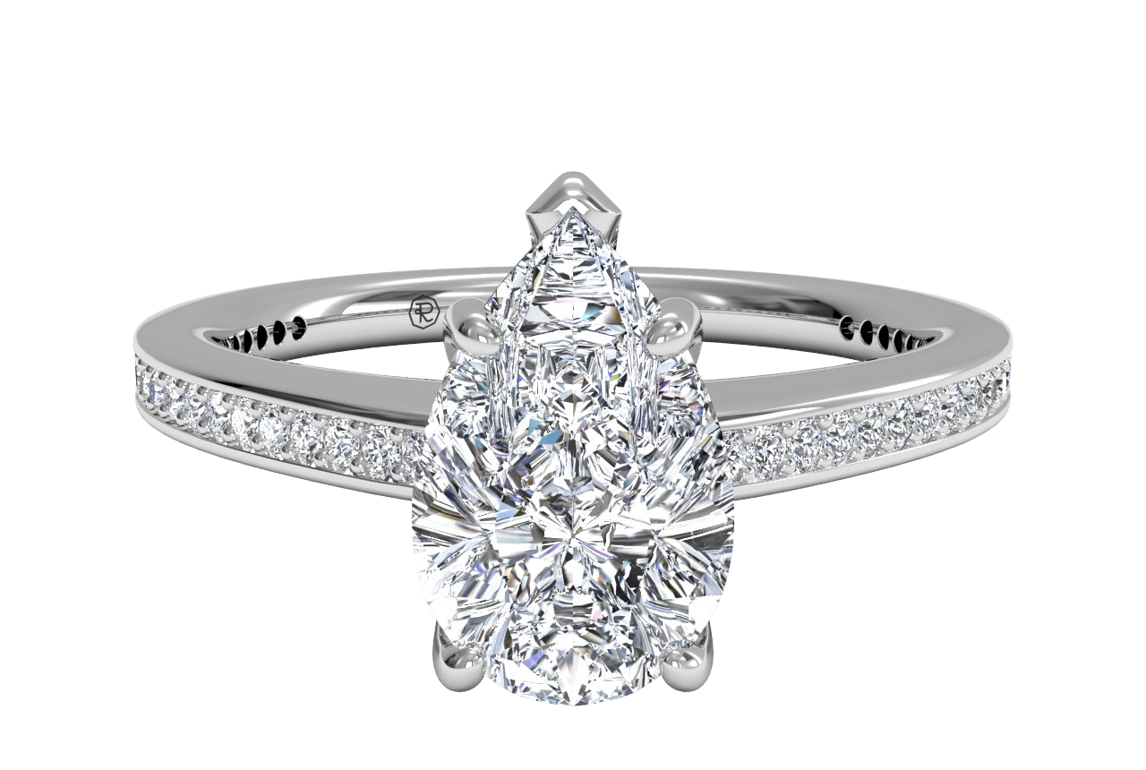 Judith Pear Cut Lab Grown Diamond Platinum Engagement Ring