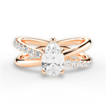 Jennifer Pear Cut Lab Grown Diamond 18Kt Rose Gold Engagement Ring