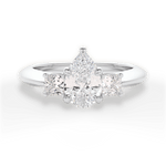 Dorothy Pear Cut Lab Grown Diamond Platinum Engagement Ring