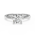 Chloe Round Cut Lab Grown Diamond 14Kt White Gold Engagement Ring