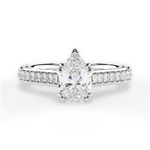 Deborah Pear Cut Lab Grown Diamond 18Kt White Gold Engagement Ring
