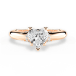 Florence Heart Cut Lab Grown Diamond 18Kt Rose Gold Engagement Ring