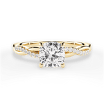 Charlotte Cushion Cut Lab Grown Diamond 18Kt Yellow Gold Engagement Ring