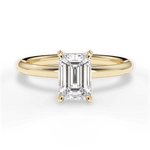 Brenda Emerald Cut Lab Grown Diamond 18Kt Yellow Gold Engagement Ring