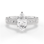 Lynn Marquise Cut Lab Grown Diamond 18Kt White Gold Engagement Ring