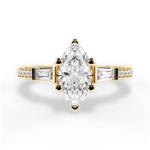 Katie Marquise Cut Lab Grown Diamond 18Kt Yellow Gold Engagement Ring