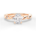 Emma Oval Cut Lab Grown Diamond 18Kt Rose Gold Engagement Ring