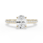 Joan Oval Cut Lab Grown Diamond 18Kt Yellow Gold Engagement Ring