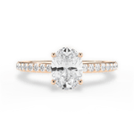 Joan Oval Cut Lab Grown Diamond 18Kt Rose Gold Engagement Ring